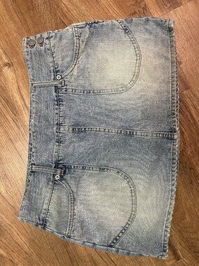 Sisley Women's Mini Denim Jean Skirt